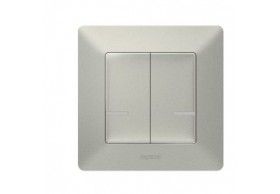 752387 Valena Life with NETATMO Double switch - Wireless Alu