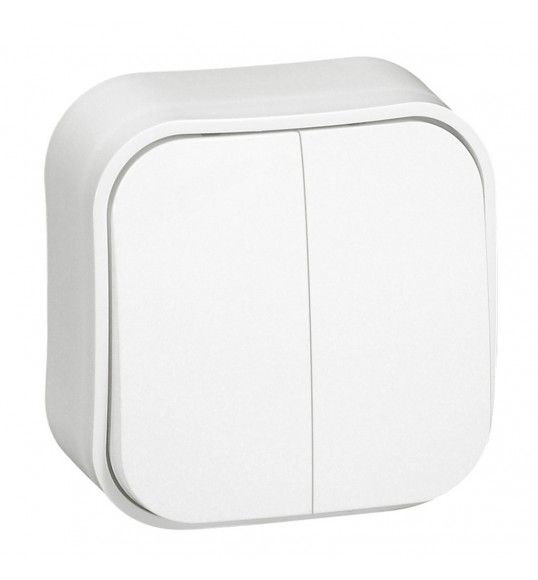 782406 Forix double two way switch 10AX White