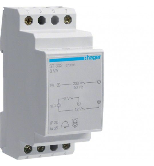 ST303 Transformador campainha 230V/8-12V 8VA