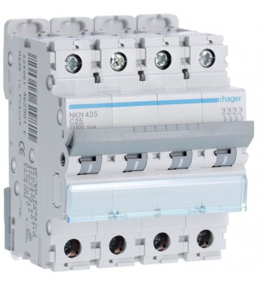 NKN425 Circuit breaker 4P 25A C 10/15KA