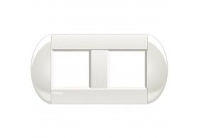 LNA4802M2BI Placa embellecedora 2 elem 2+2 md Livinglight BTICINO Blanco
