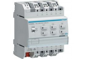 TXA606D Hager MOD.KNX TP 6 OUT 16A AC1 230V C-LOAD 4M