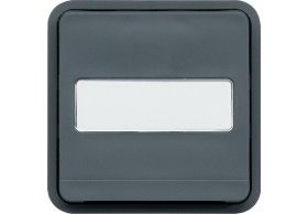 WNA025 cubyko - Pushbutton with label holder 12-24V, grey