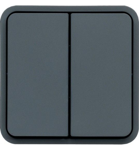 WNA040 cubyko - Double 2 way switch, grey