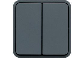WNA040 cubyko - Double 2 way switch, grey
