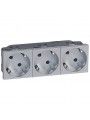 079283 Legrand 45° Schutzko-Steckdosen, 3-fach (6 Module), Farbe: Aluminium 079283 Legrand 45° Schutzko-Steckdosen, 3-fach (6 Module), Farbe: Aluminium