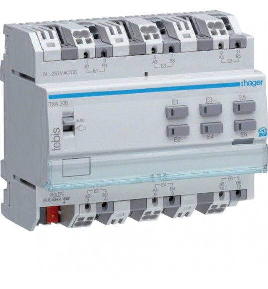 TXA306 Hager MOD.KNX TP 6 IN UNIV. 230 VCA 48 VDC DIN 6M