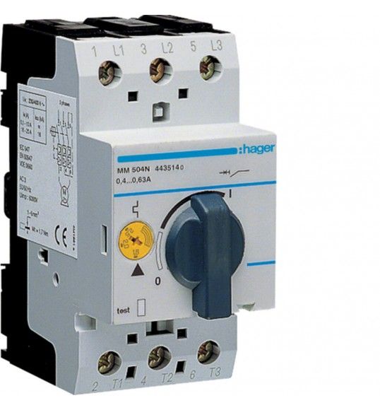 MM504N Motor protection breaker 0,40-0,63A 2,5M