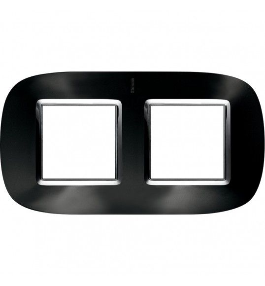 HB4802/2XS Axolute Placca ellittica 2x2P Nero