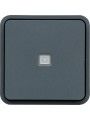 WNA023 Hager cubyko Poussoir � fermeture 1F � voyant t�moin associable gris IP55