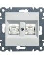 WL2160 lumina 2 RJ45 Cat.6 UTP double, white