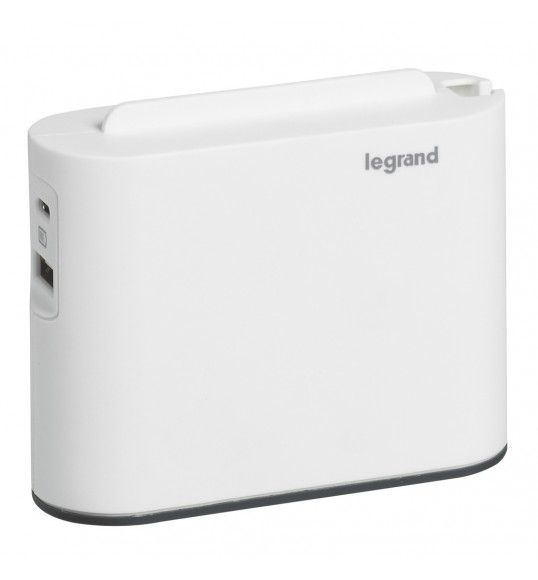 049401 FICHA 2X2P 6A, USB A+C, BRANCO/CINZENTO