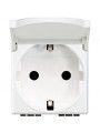 N4141PW Socket 2P+E Schuko with cover N4141PW Socket 2P+E Schuko with cover