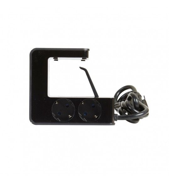 694812 U-POWER 4X2P+T, 2XUSB PRETO