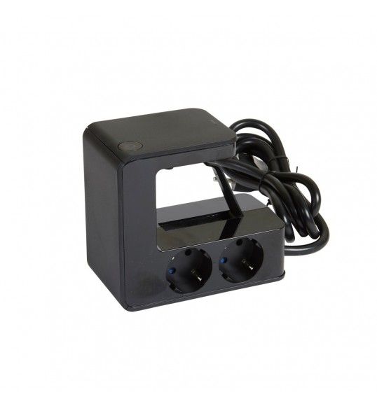 694812 U-POWER 4X2P+T, 2XUSB PRETO