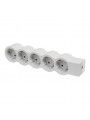 694577 BLOCO 5X2P+T - SEM CABO, BRANCO/CINZENTO
