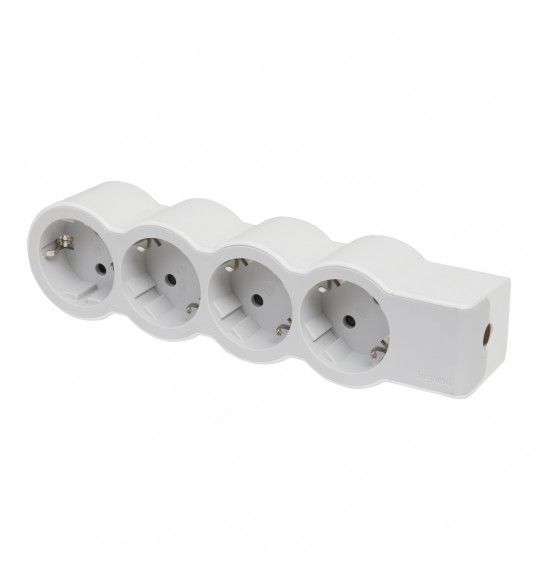 694575 BLOCO 4X2P+T - SEM CABO, BRANCO/CINZENTO