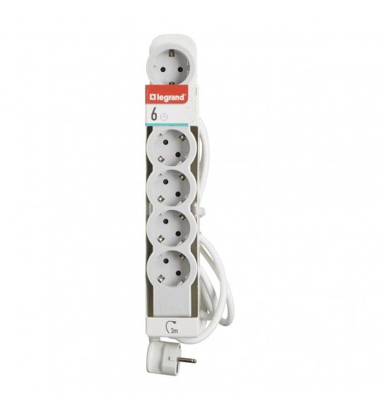 694565 BLOCO 6X2P+T (3M) BRANCO/CINZENTO