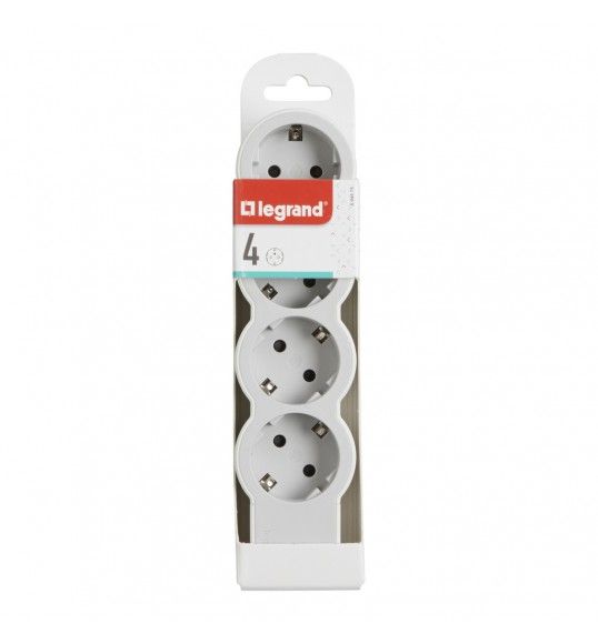 694575 BLOCO 4X2P+T - SEM CABO, BRANCO/CINZENTO