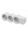 694573 BLOCO 3X2P+T - SEM CABO, BRANCO/CINZENTO