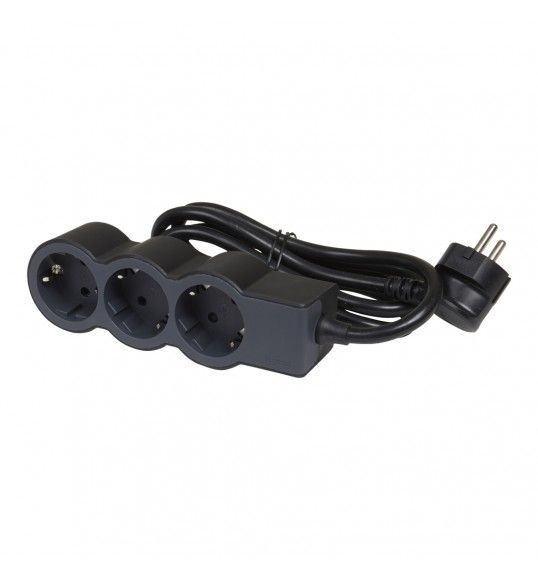 694560 Legrand Power Strip 3X2P+E (3M) Black