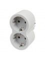 694516 FICHA DUPLA 2P+T FRONTAL BRANCO/CINZENTO