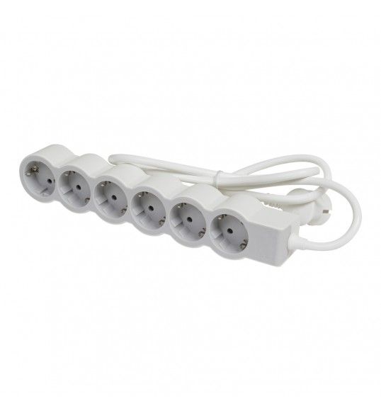 694572 BLOCO 6X2P+T (5M) BRANCO/CINZENTO