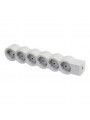 694579 BLOCO 6X2P+T - SEM CABO, BRANCO/CINZENTO