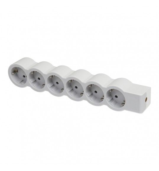 694579 BLOCO 6X2P+T - SEM CABO, BRANCO/CINZENTO