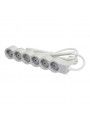 694572 Power Strip 6X2P+E (5M) White/Grey