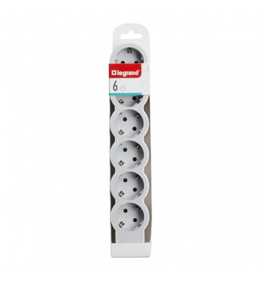 694579 BLOCO 6X2P+T - SEM CABO, BRANCO/CINZENTO