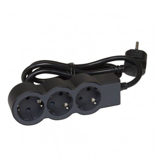 694560 Legrand Power Strip 3X2P+E (3M) Black
