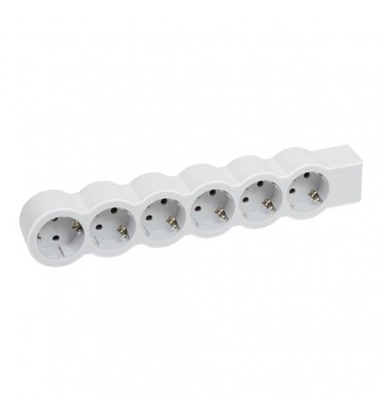694579 BLOCO 6X2P+T - SEM CABO, BRANCO/CINZENTO