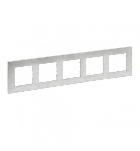 864875 Niloe step quadro quintuplo alum�nio escovado