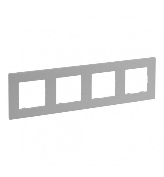 864374 Niloe Step 4-Fach Rahmen Aluminium