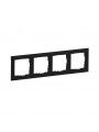 721524 Legrand Cover plate 4 modules black New Suno