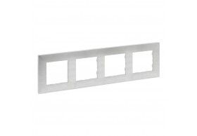 864874 Niloe step quadro quadruplo alum�no escovado