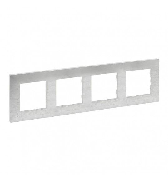 864874 Niloe step quadro quadruplo alum�no escovado