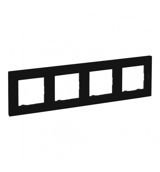 864574 Niloe Step 4-fach Rahmen Farbe: Schwarz