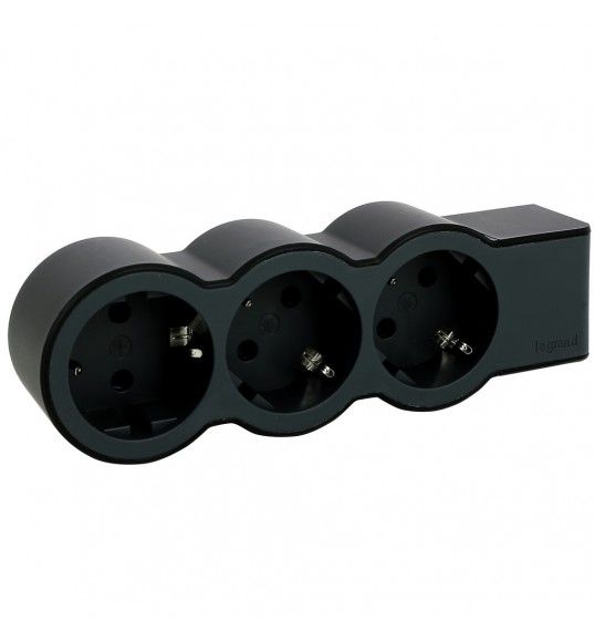 694574 BLOCO 3X2P+T - SEM CABO, PRETO