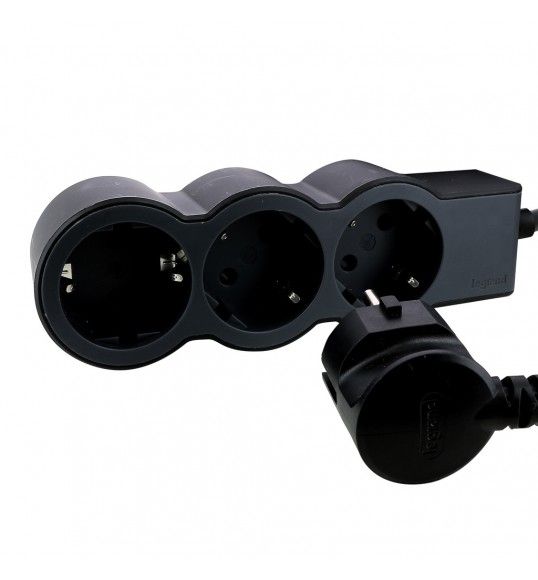 694560 Legrand Power Strip 3X2P+E (3M) Black