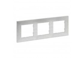864873 Niloe step quadro triplo aluminio escovado