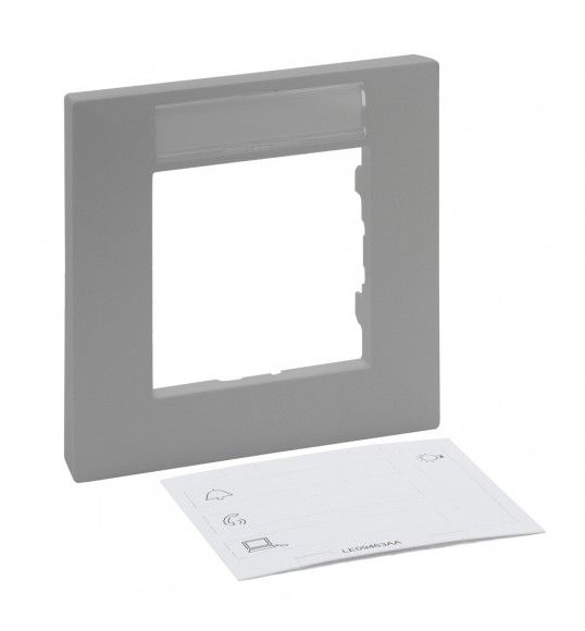 864361 Niloe Step 1-Fach Rahmen mit Beschriftungsfeld Aluminium