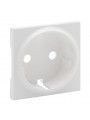 864120 Niloe step cover plate for 2P+E schuko socket white