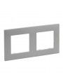 864372 Niloe Step 2-Fach Rahmen Aluminium