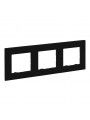 864573 Niloe step 3 gang cover plate black