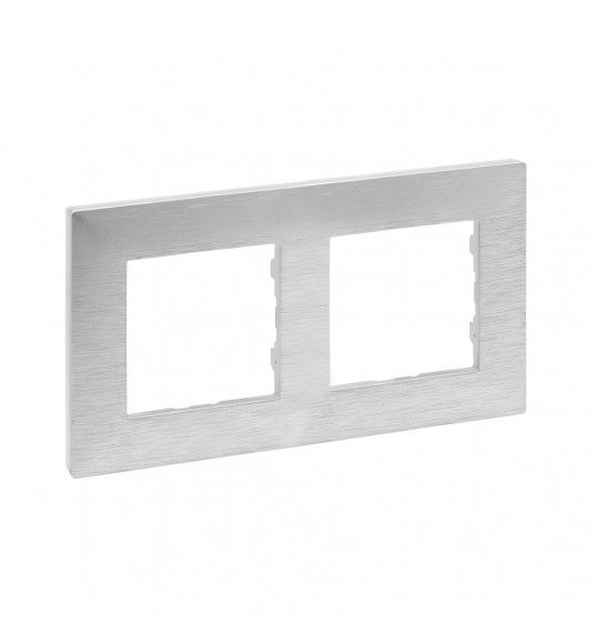 864872 Niloe step quadro  duplo alum�nio escovado