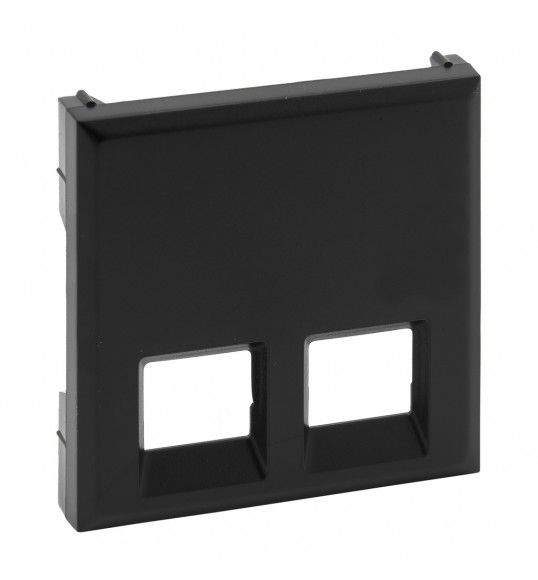 864543 Niloe Step Abdeckung 2-fach Rj11/Rj45 Farbe: Schwarz