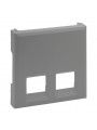864343 Niloe Step Abdeckung 2-fach Rj11/Rj45 Aluminium