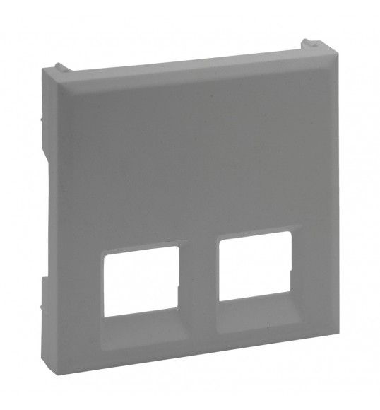 864343 Niloe Step Abdeckung 2-fach Rj11/Rj45 Aluminium
